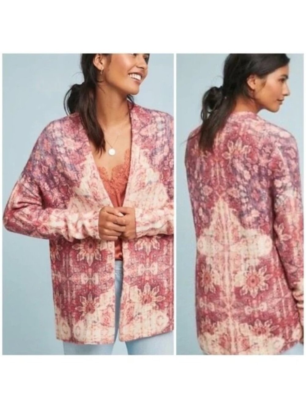 Anthropologie Akemi + Kin Laurel Canyon Wool Alpaca Open Cardigan Sweater XS